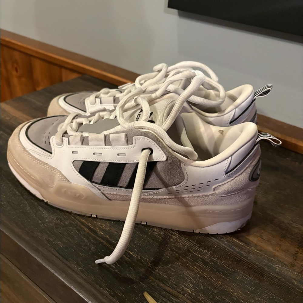 Gray and White Casual Sneakers